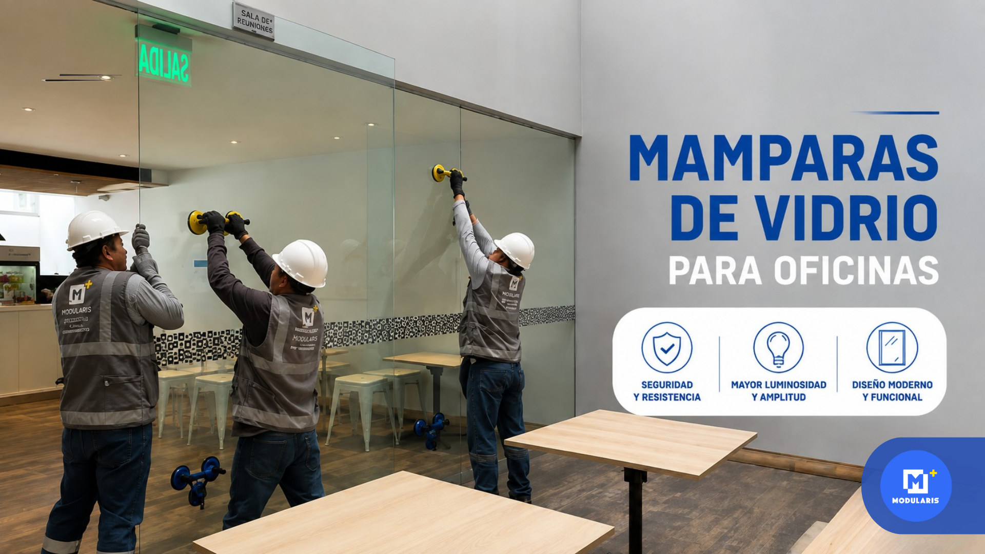 Mamparas de vidrio para oficinas